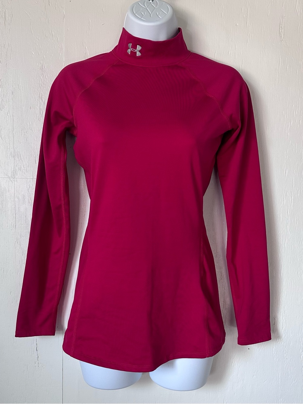 Under Armour Women’s Long-Sleeve Mock Neck Top - Fuchsia/Raspberry